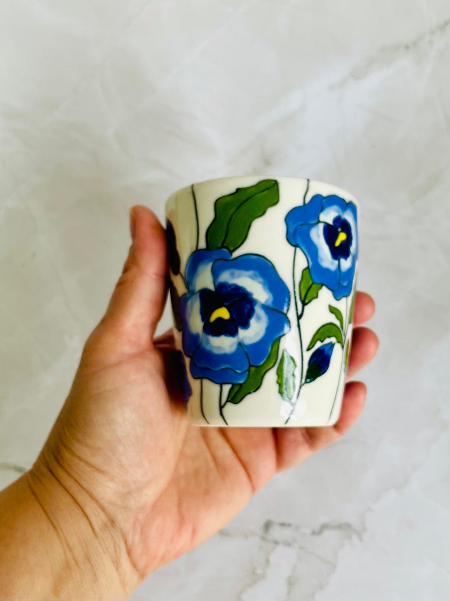 #19: Tumbler  - Pansy design