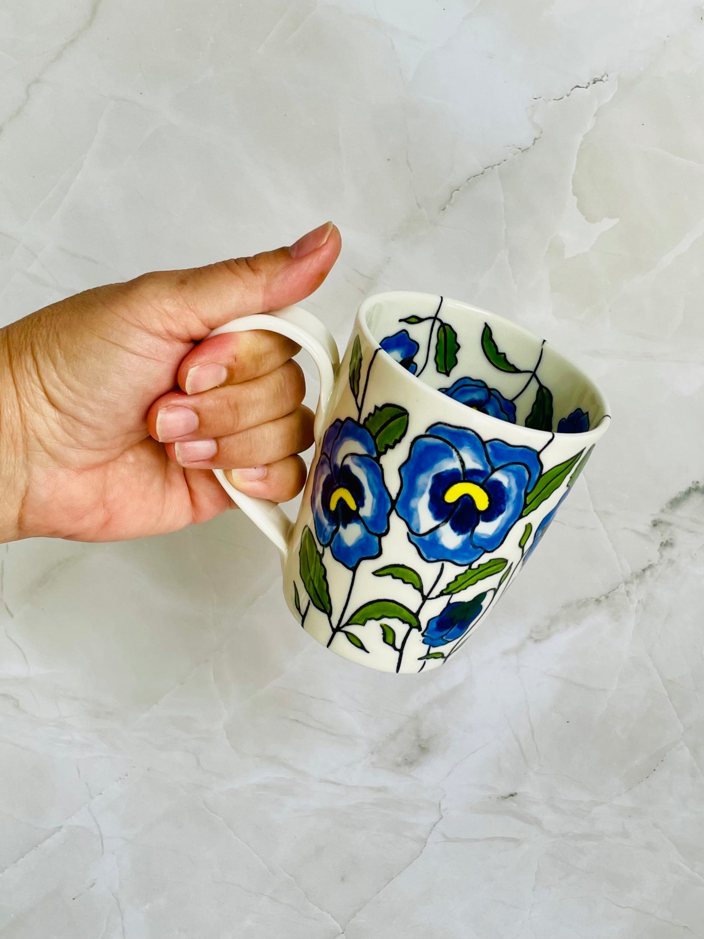 #10: Cup  - Pansy design