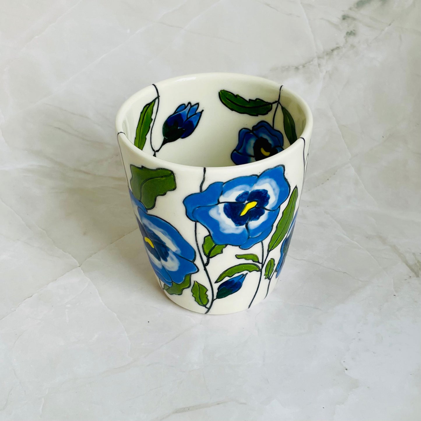 #19: Tumbler  - Pansy design