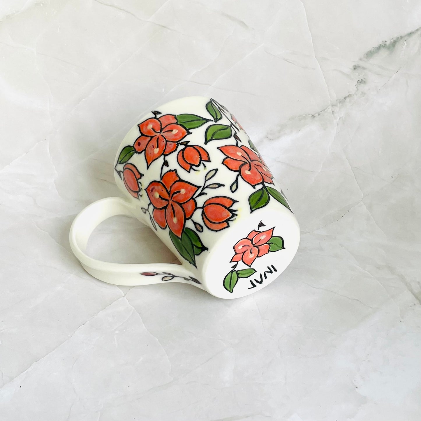 #11: Cup  - Bougainvillea design