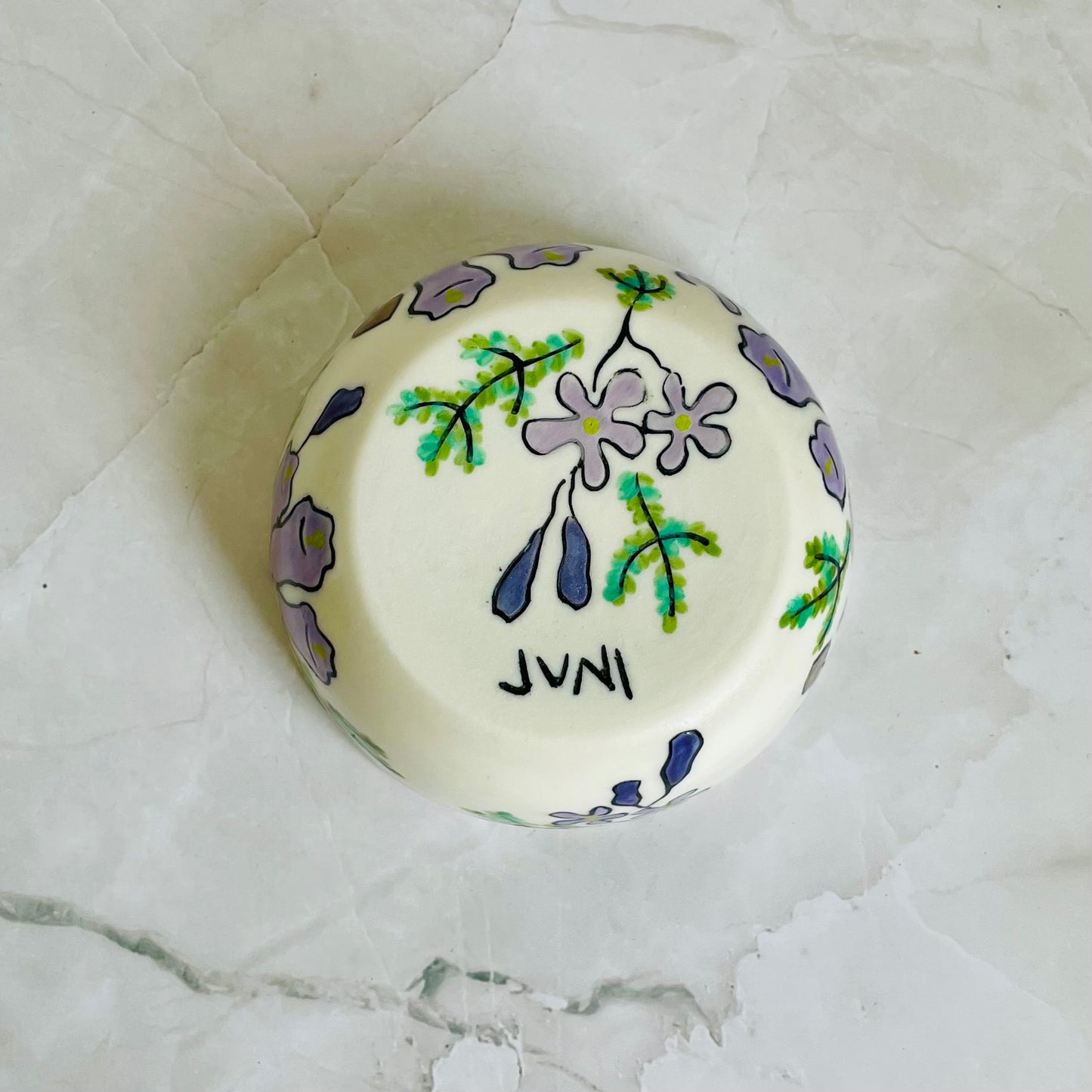 #40: Dipping bowl  - Jacaranda design