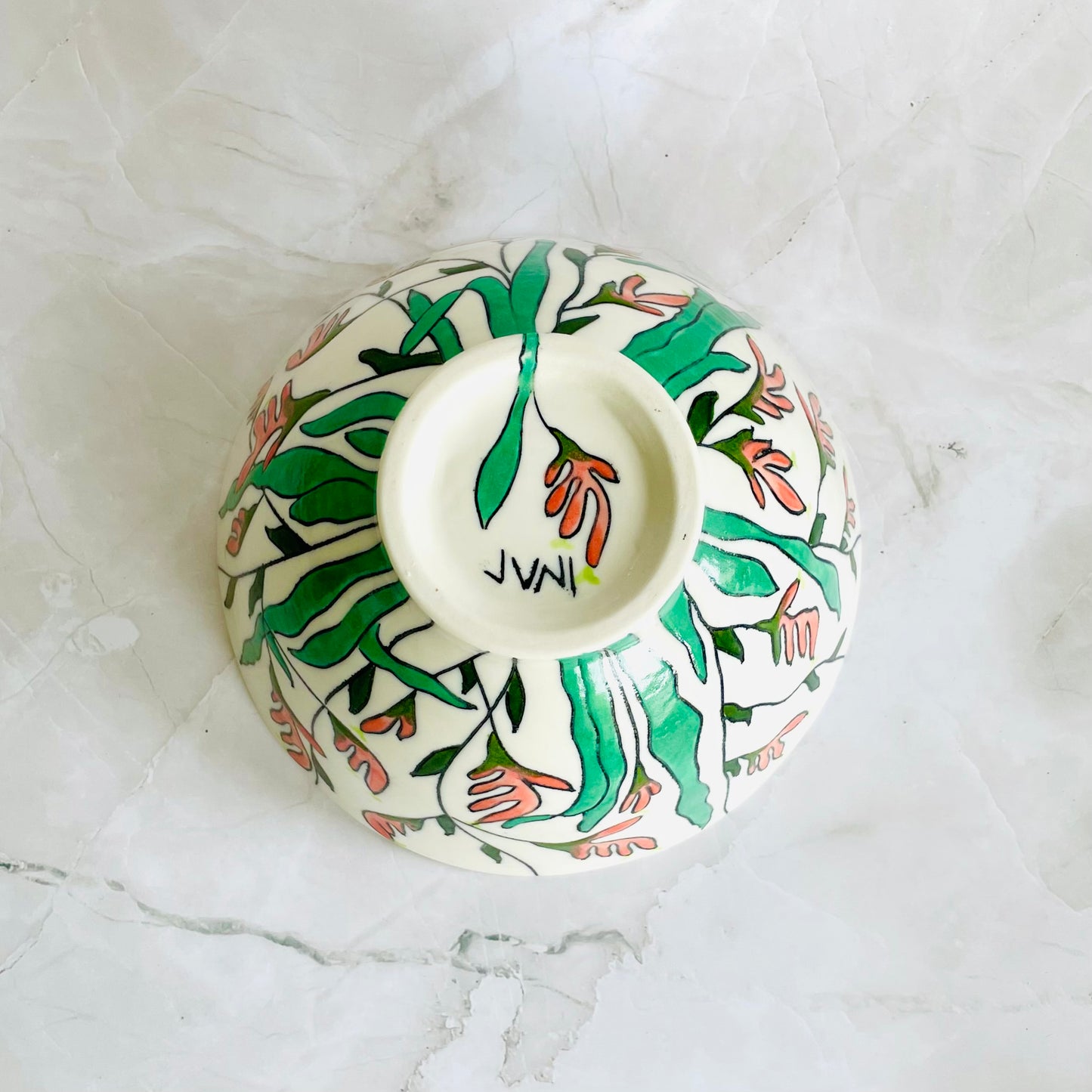 #32: Noodle bowl  - Pink kangaroo paw design