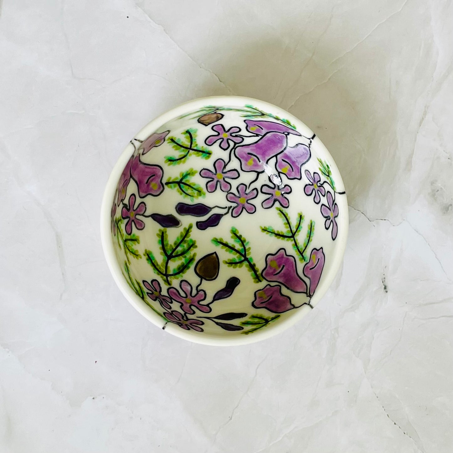 #40: Dipping bowl  - Jacaranda design