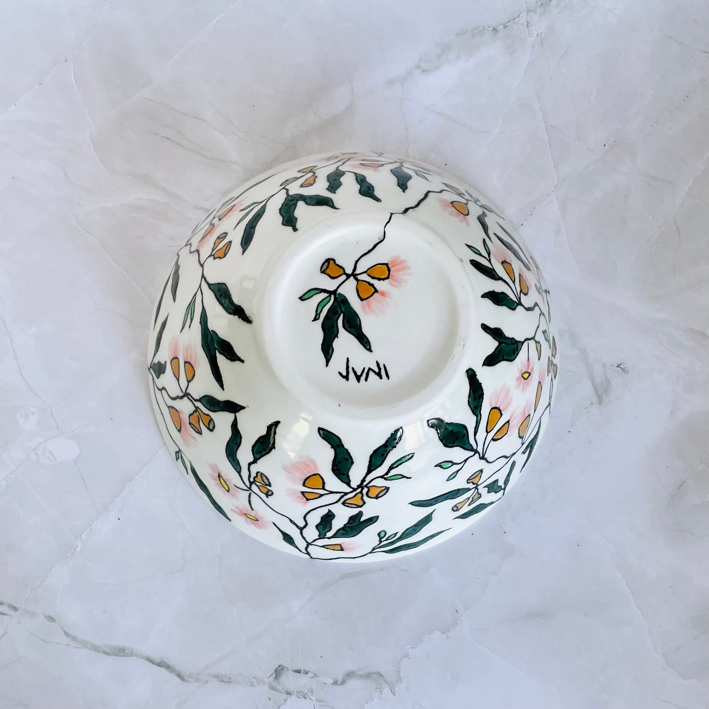 #38: Noodle bowl  - Fairy wren birds in a flowering gum tree design