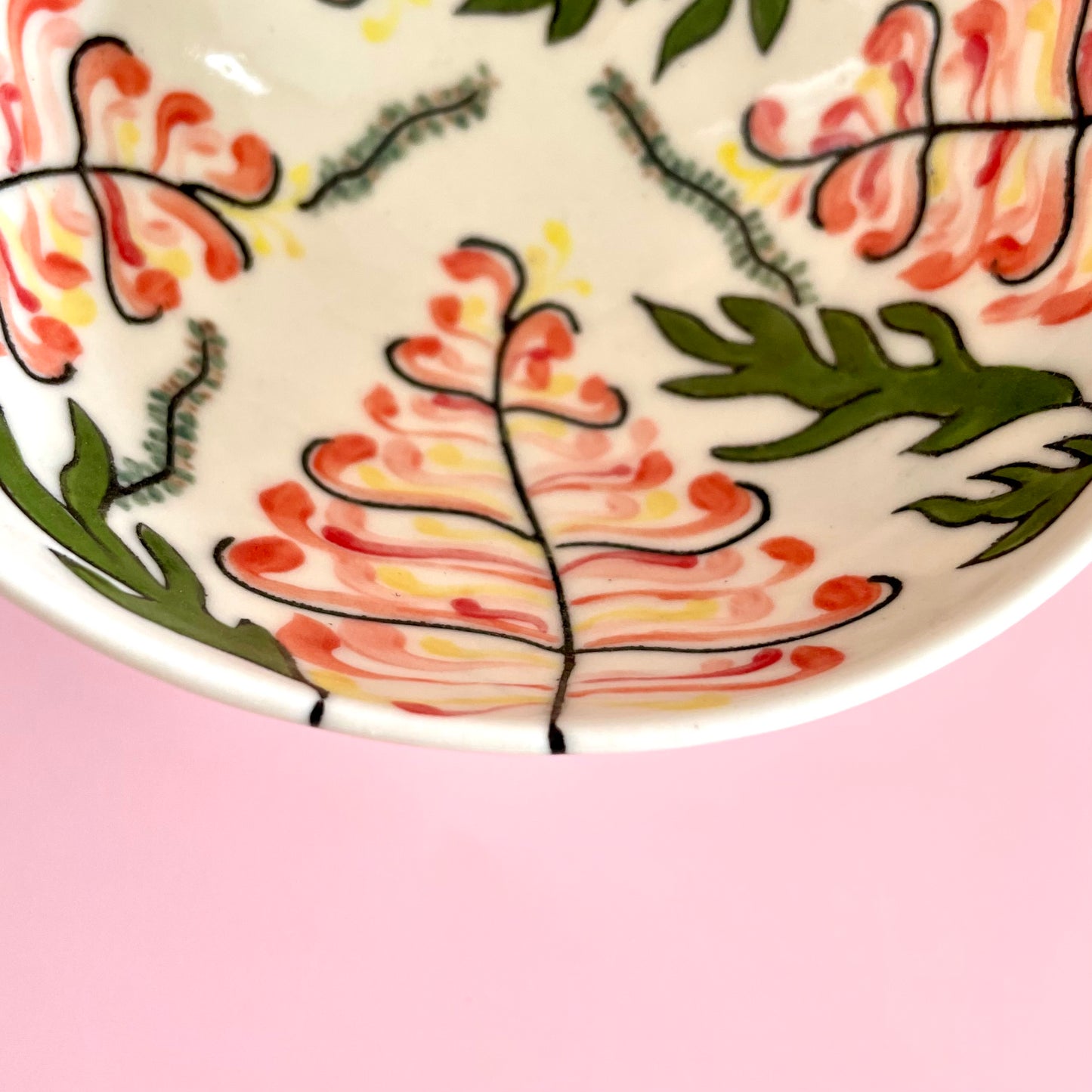 Small porcelain bowl with native Australian grevilleas