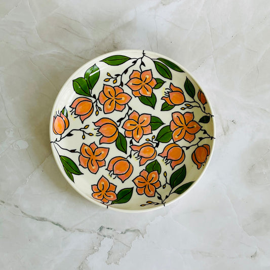 #28: Lunch plate  - Bougainvillea design