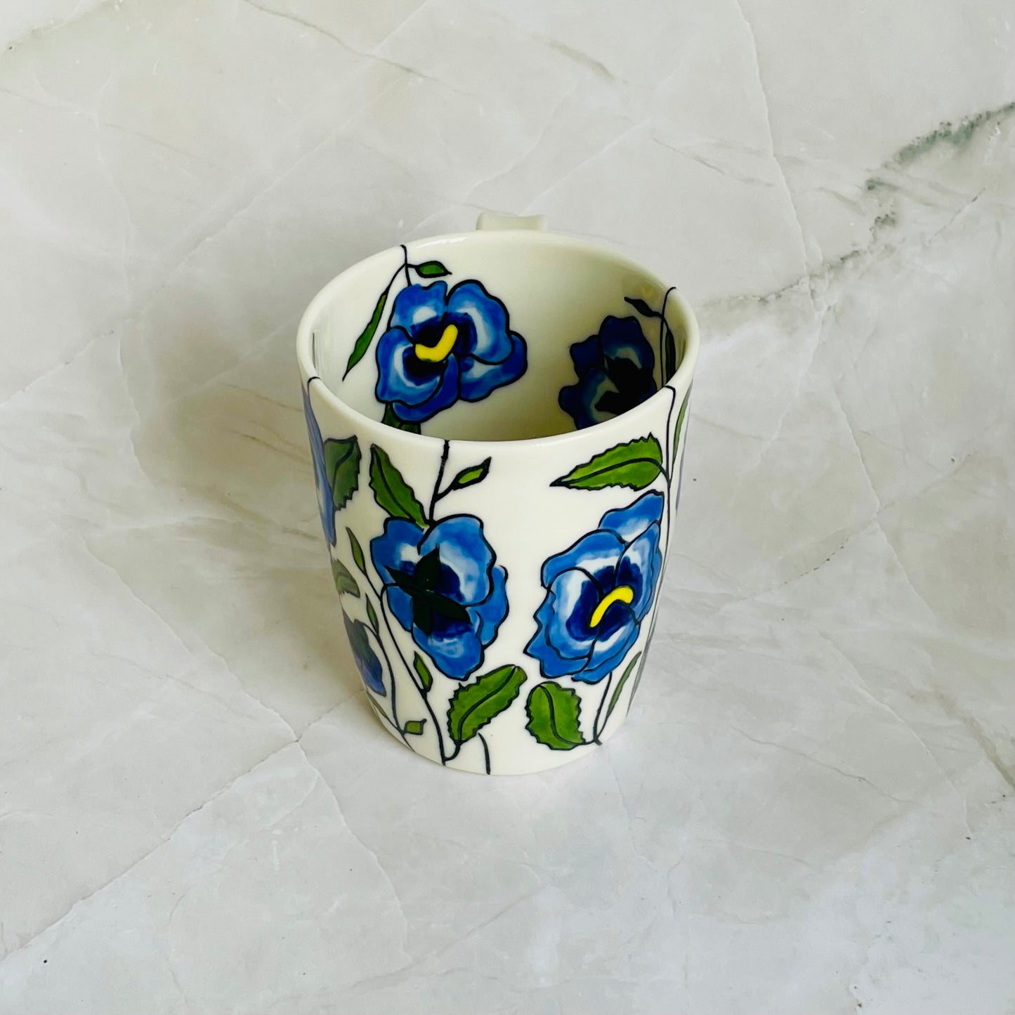 #10: Cup  - Pansy design