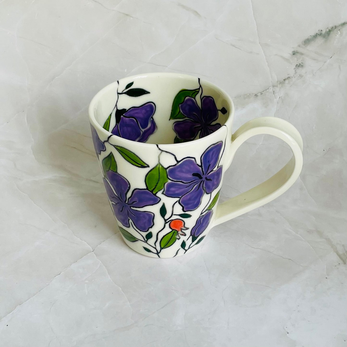 #16: Cup  - Tibouchina design