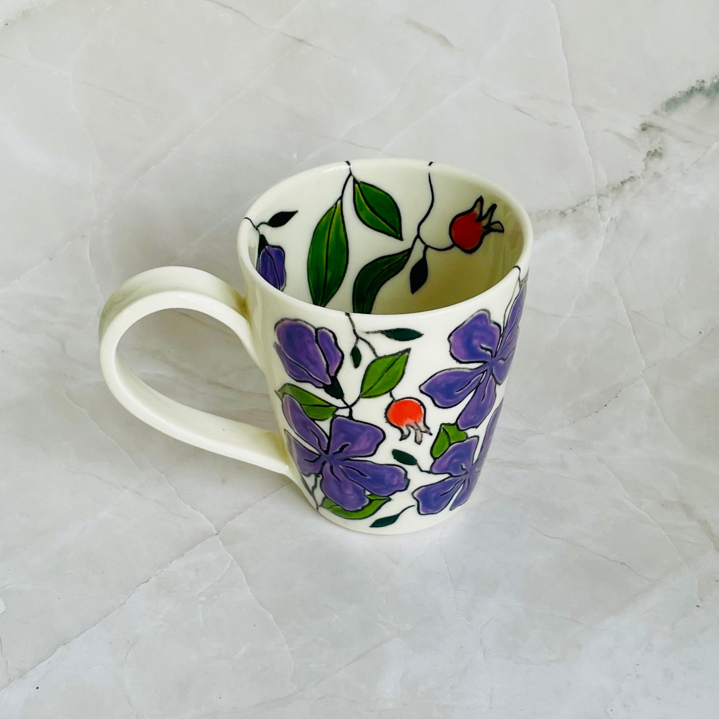 #16: Cup  - Tibouchina design