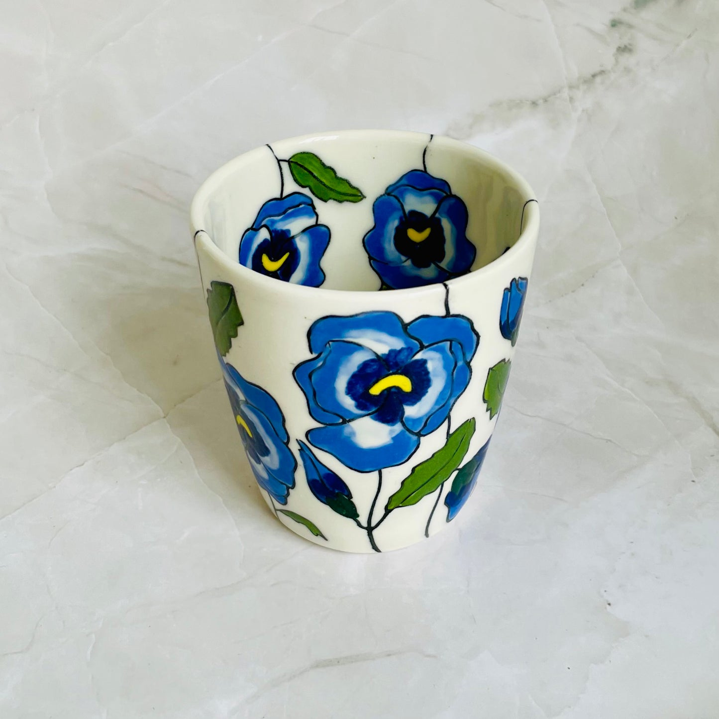 #19: Tumbler  - Pansy design