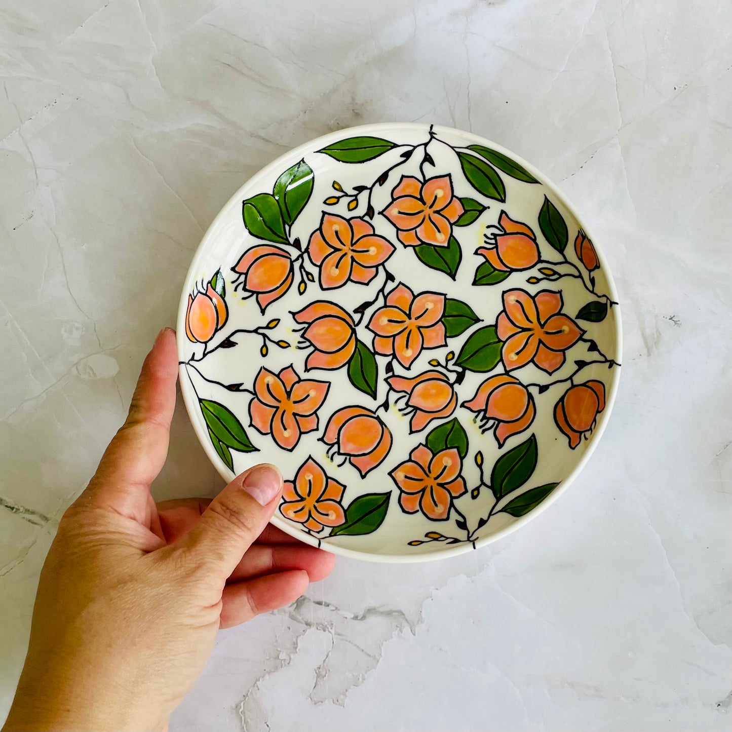 #28: Lunch plate  - Bougainvillea design