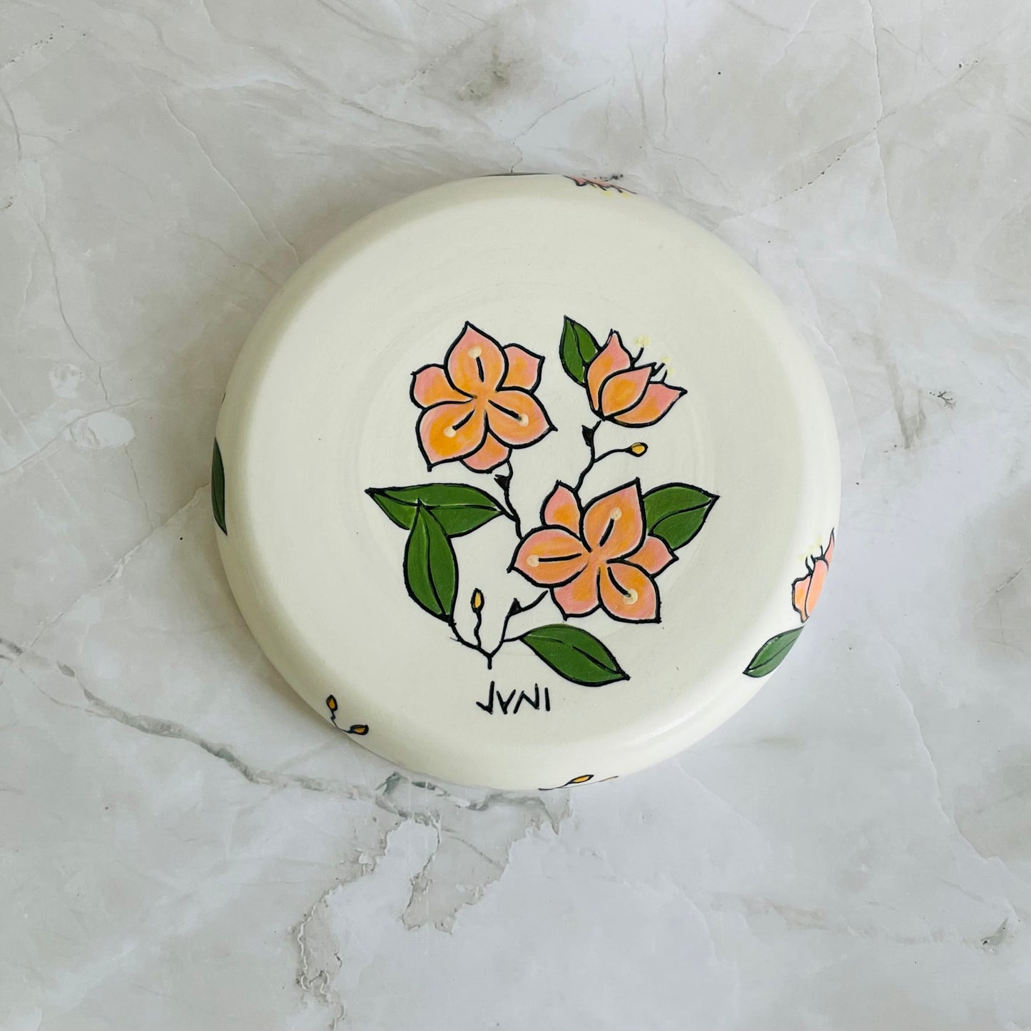 #28: Lunch plate  - Bougainvillea design