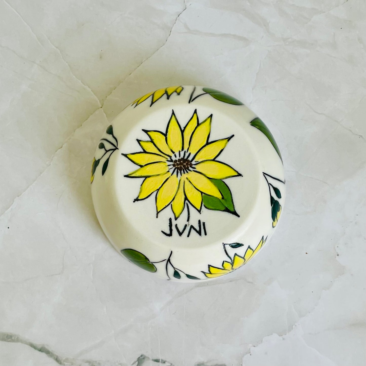 #41: Dipping bowl  - Sunflower design