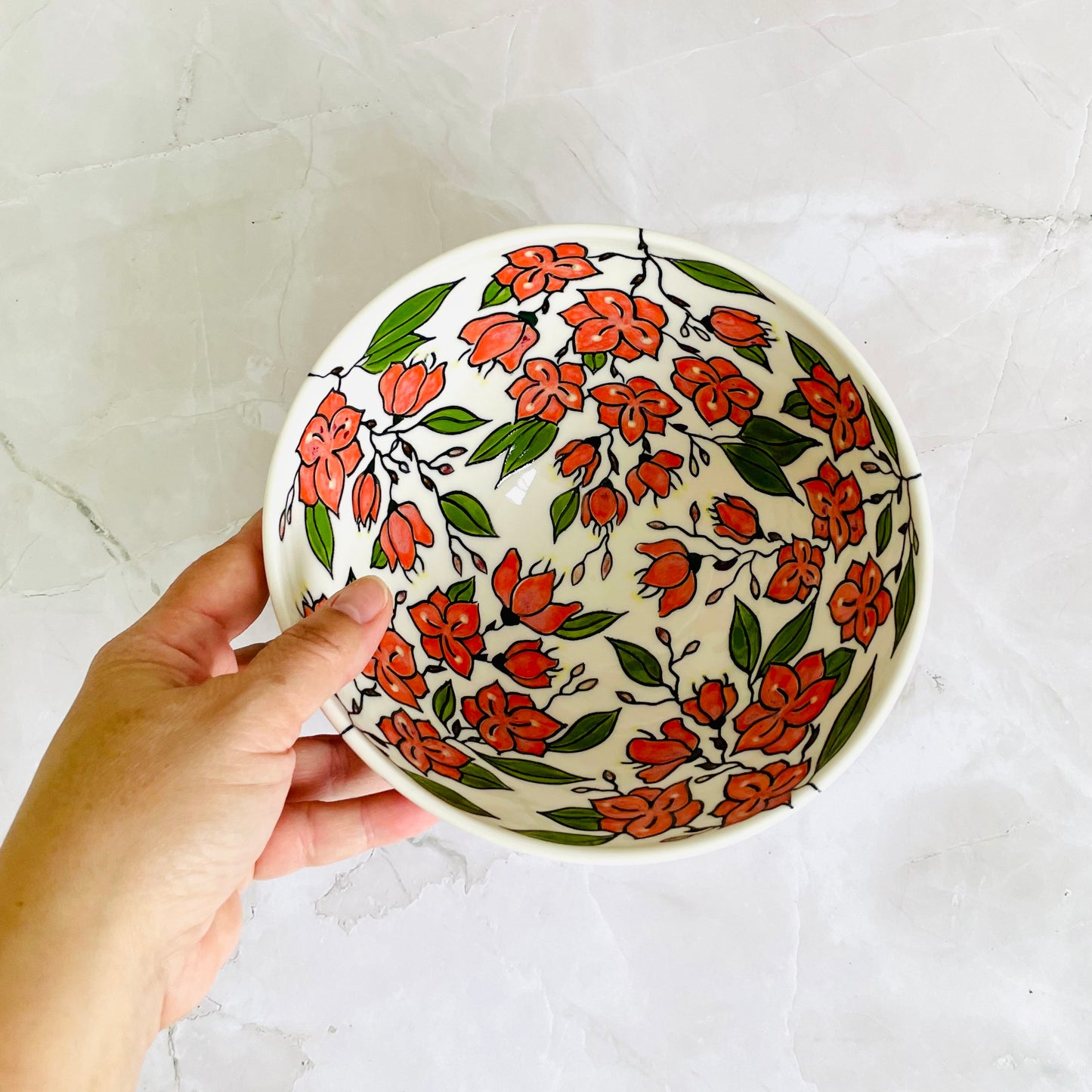 #35: Noodle bowl  - Bougainvillea design