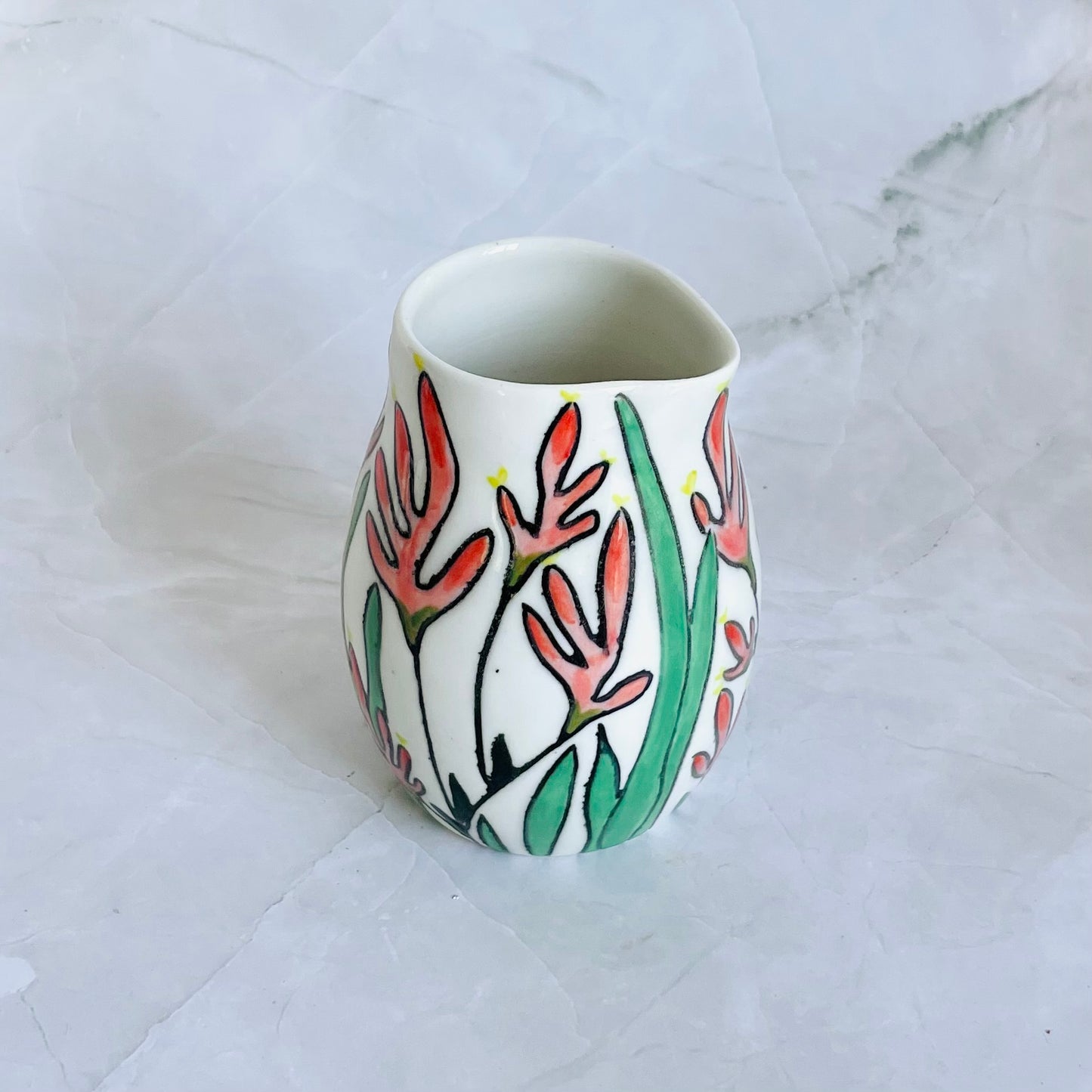 #47: Small pourer - Pink kangaroo paw design