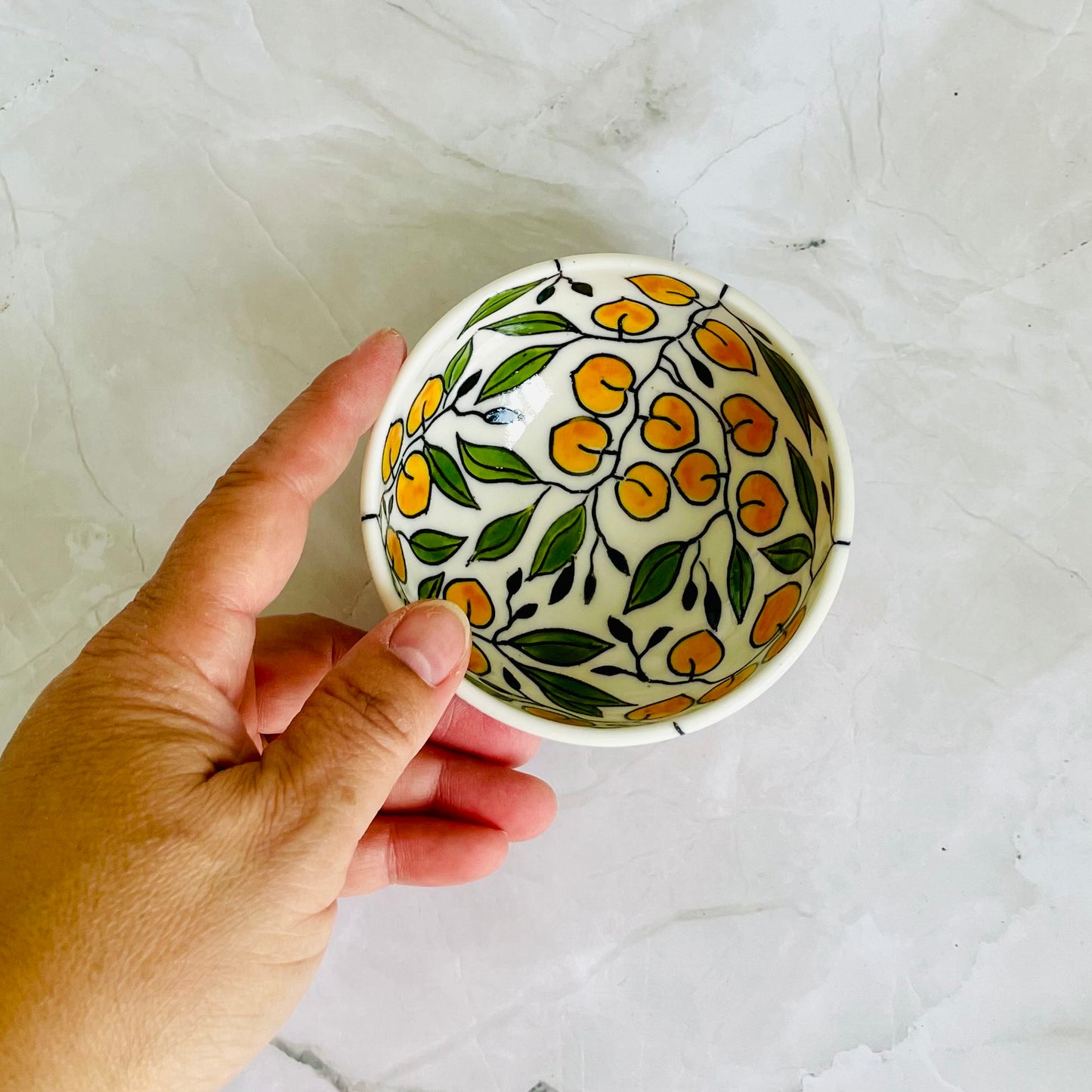 #44: Dipping bowl  - Peach design