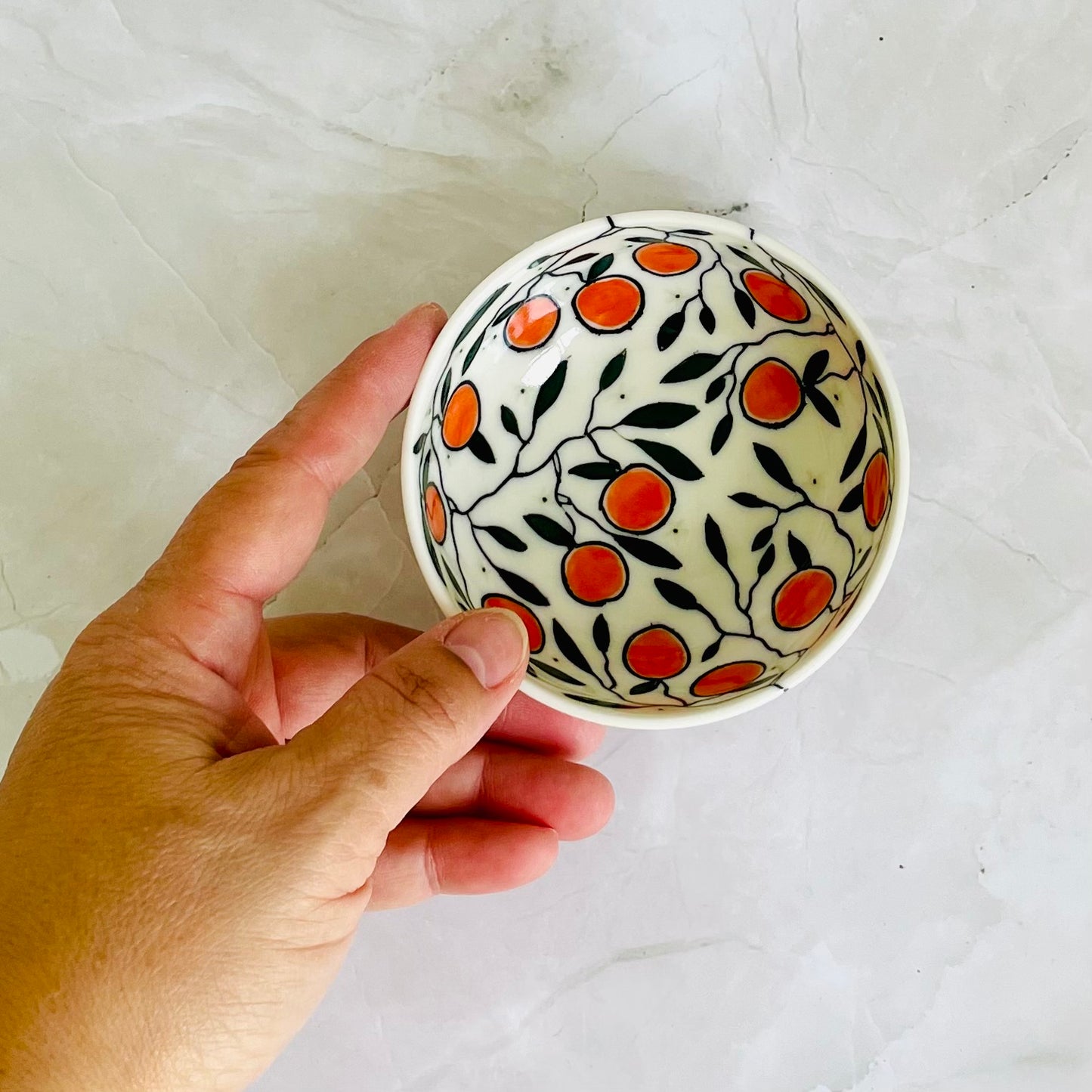 #42: Dipping bowl  - Orange design