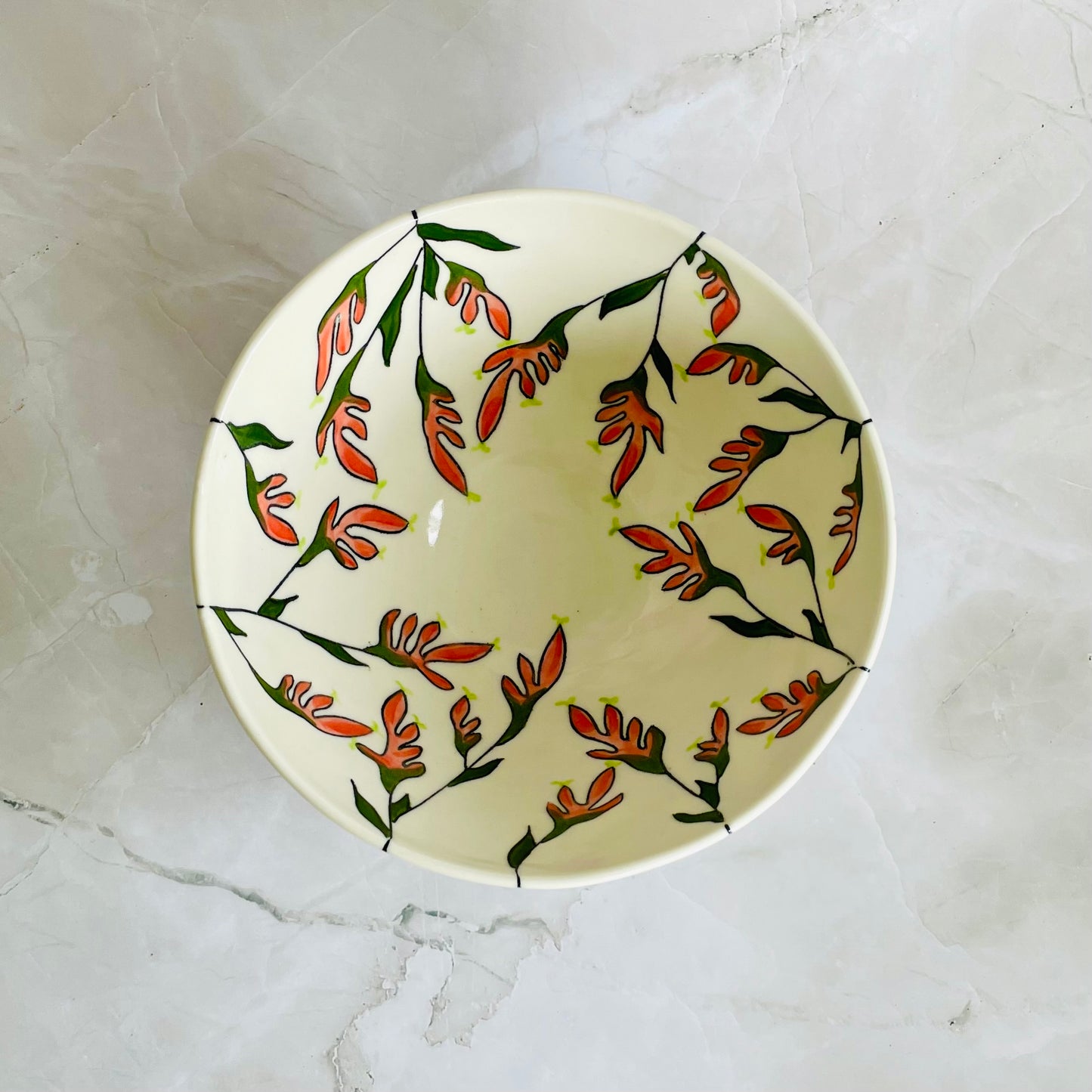 #32: Noodle bowl  - Pink kangaroo paw design