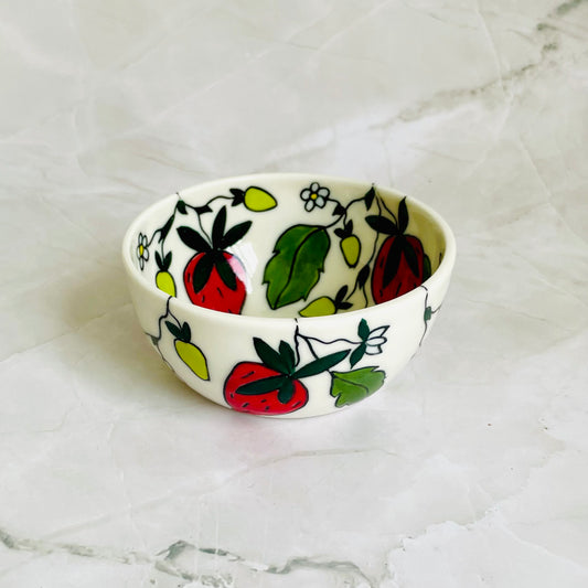 #39: Dipping bowl  - Strawberry design