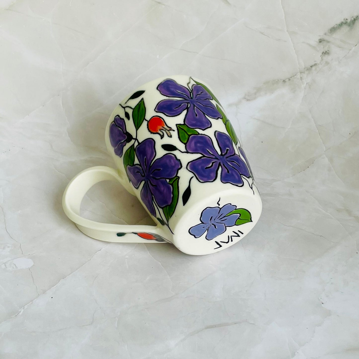 #16: Cup  - Tibouchina design