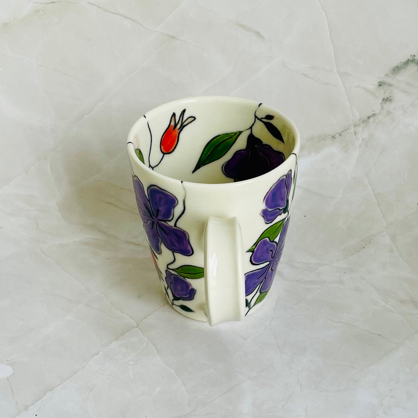 #16: Cup  - Tibouchina design