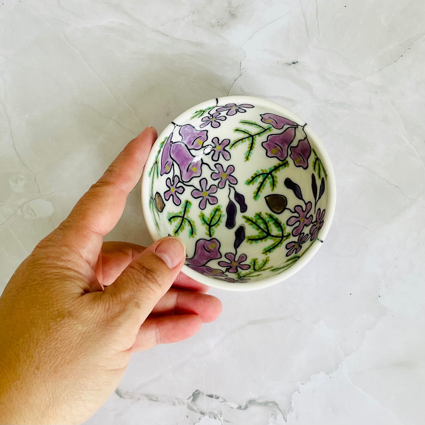 #40: Dipping bowl  - Jacaranda design