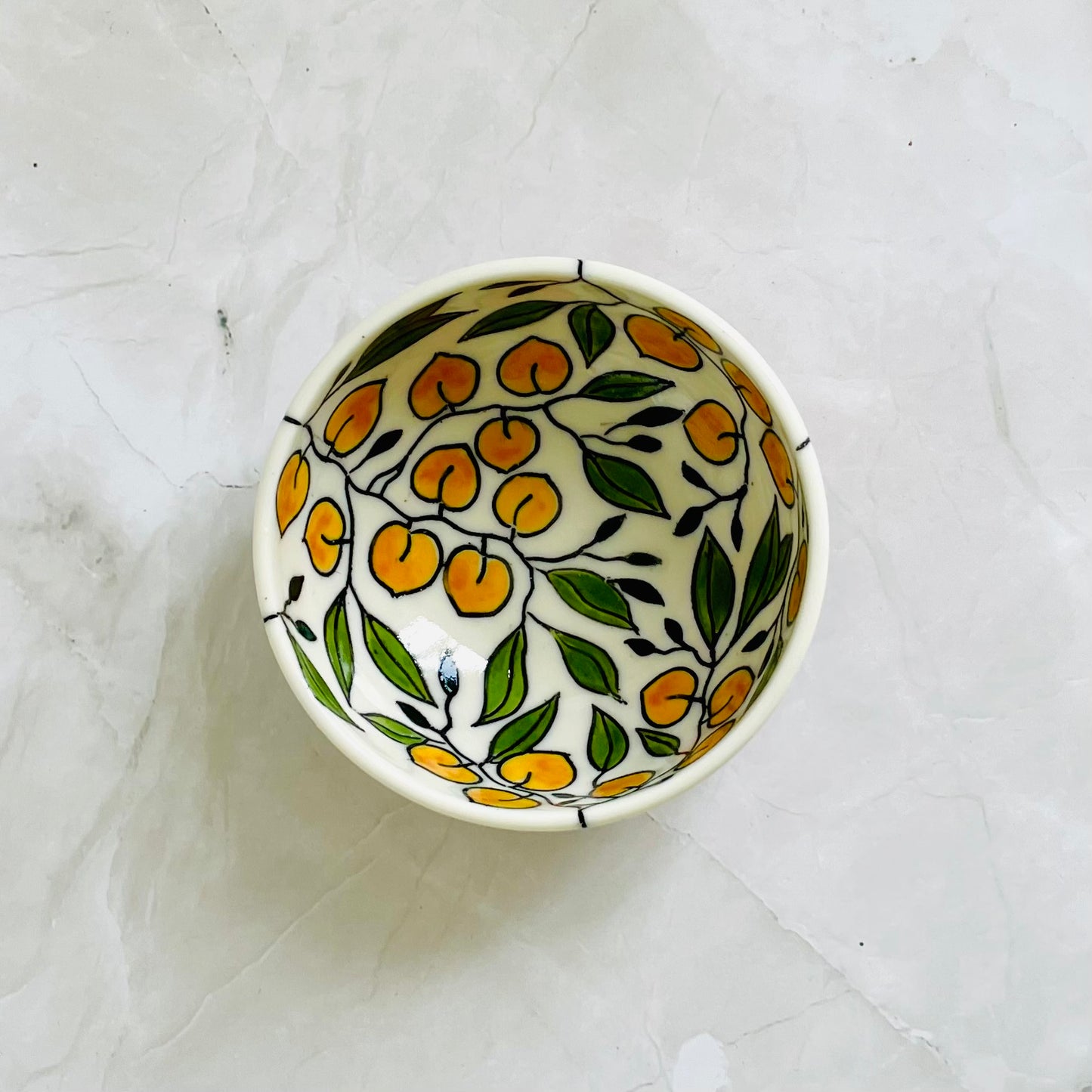 #44: Dipping bowl  - Peach design