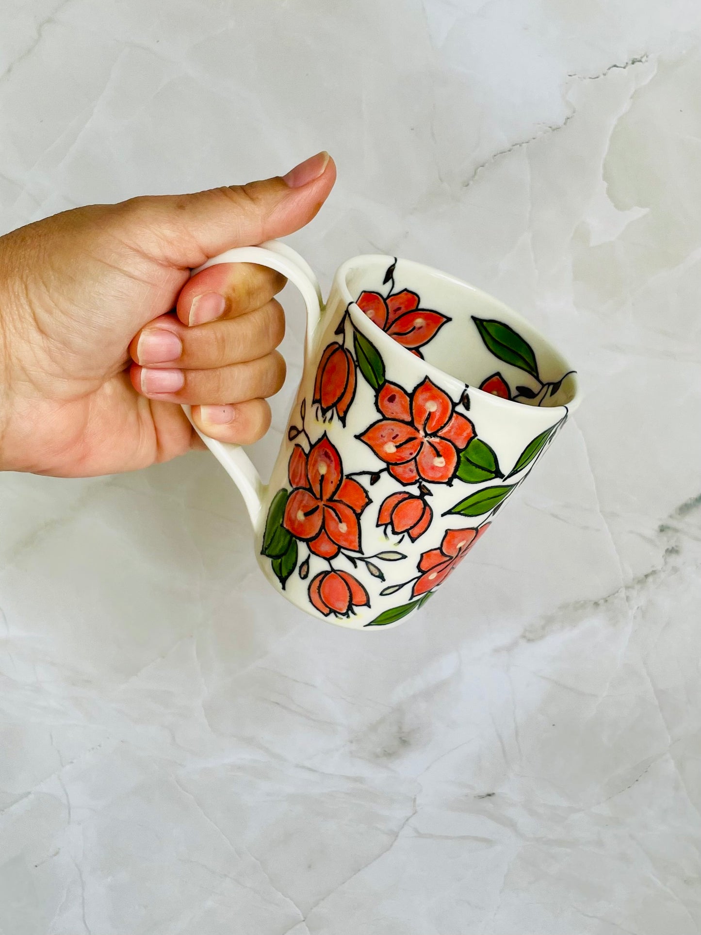 #11: Cup  - Bougainvillea design