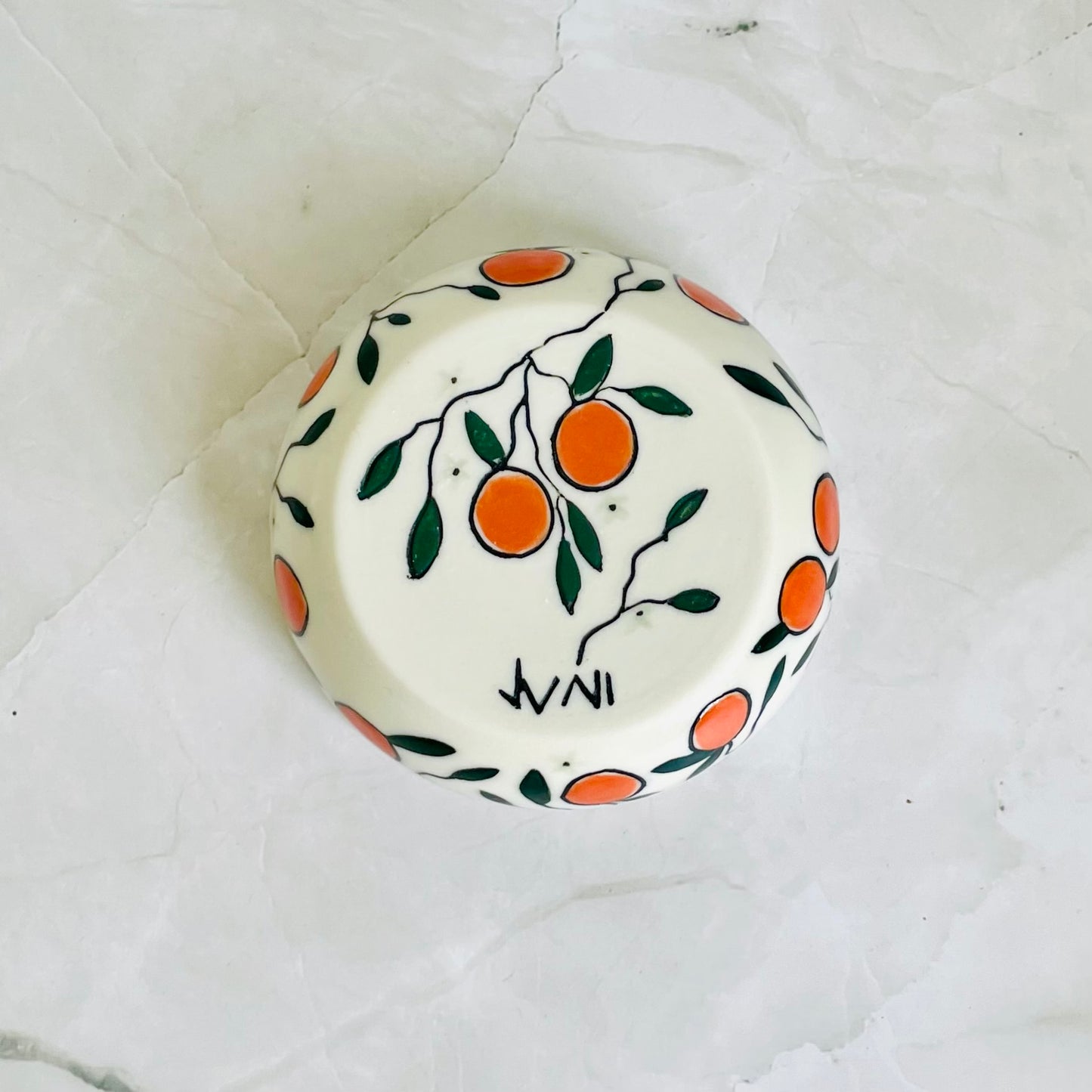 #42: Dipping bowl  - Orange design