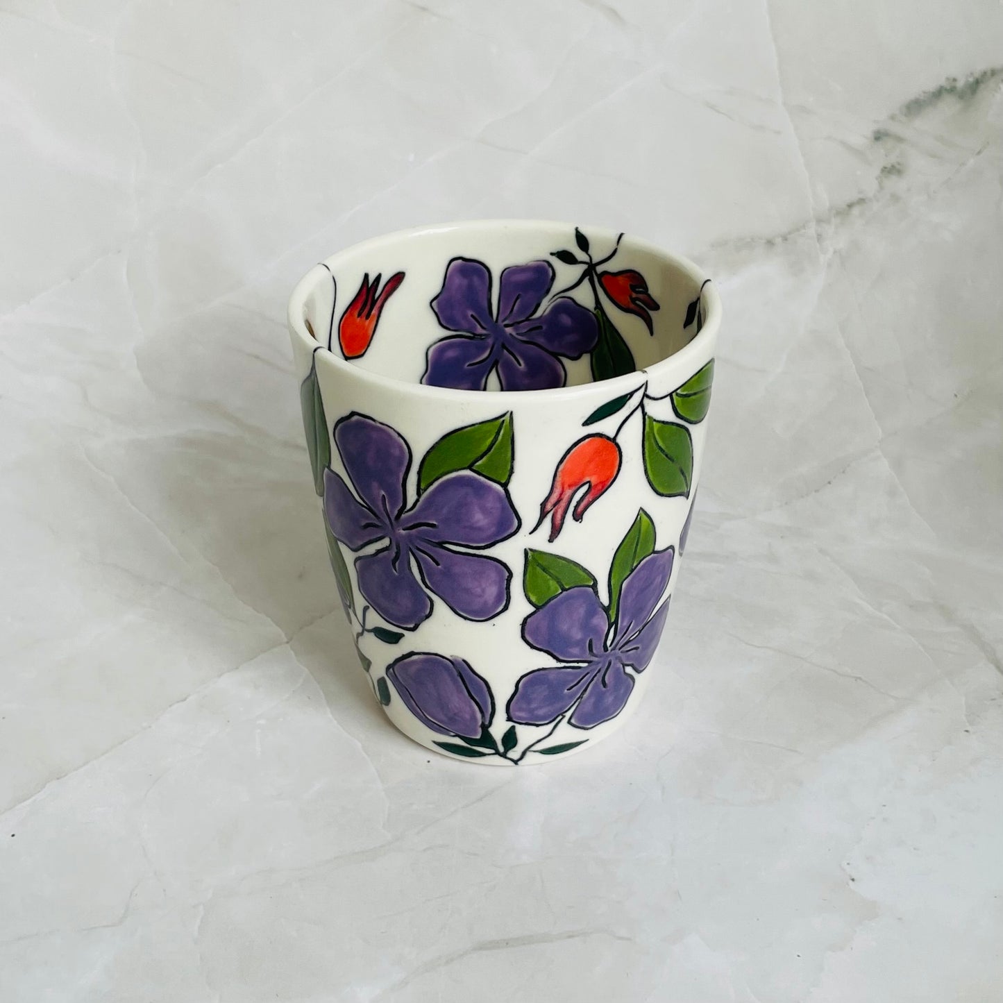 #21: Tumbler  - Tibouchina design