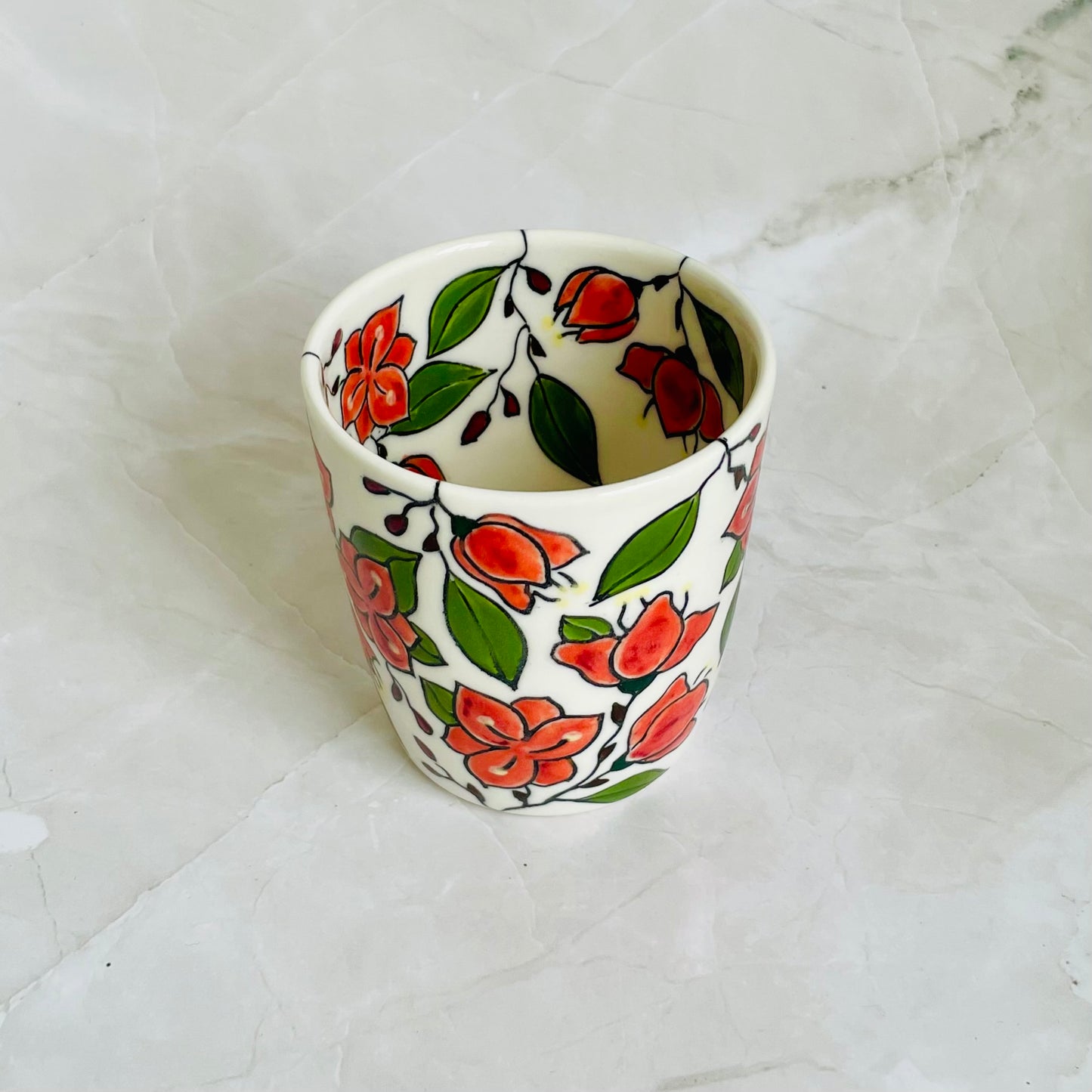 #20: Tumbler  - Bougainvillea design