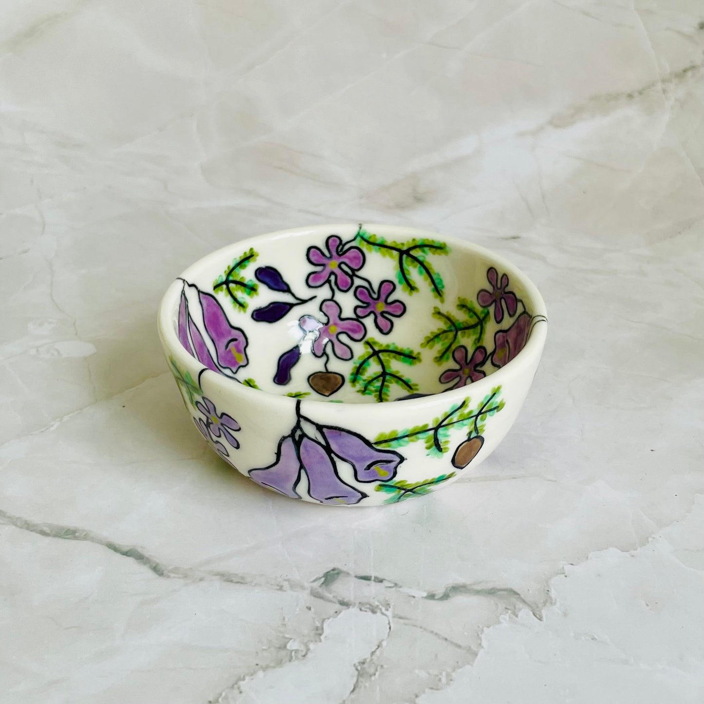 #40: Dipping bowl  - Jacaranda design