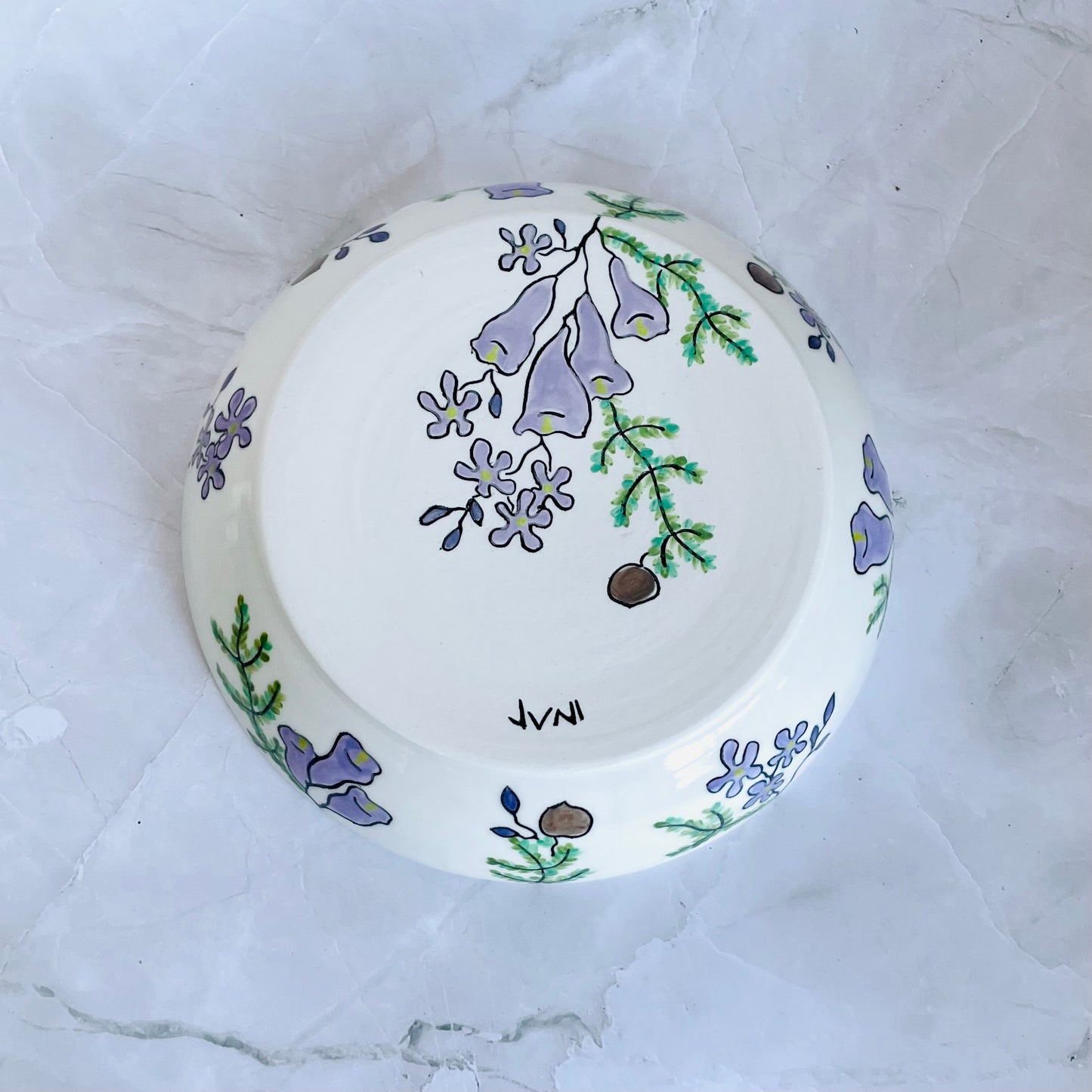 #48: Wide pasta bowl  - Jacaranda design