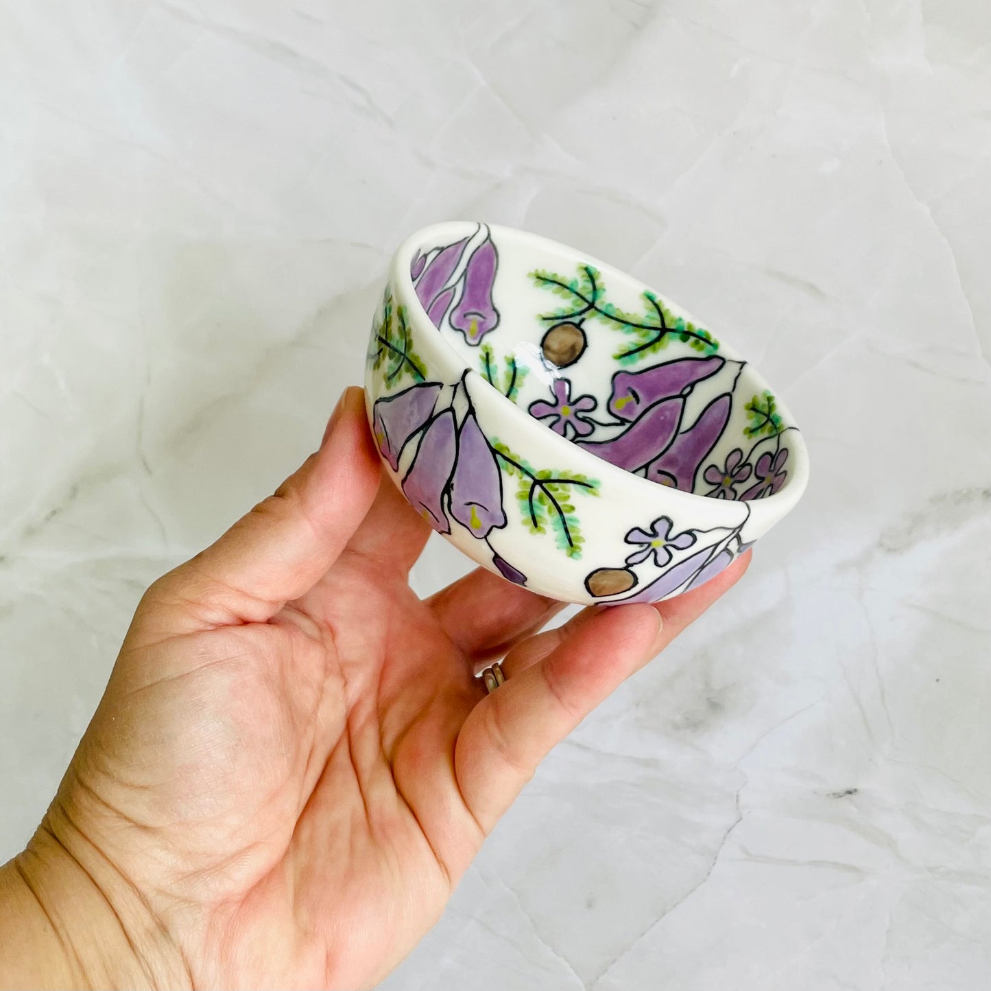 #40: Dipping bowl  - Jacaranda design