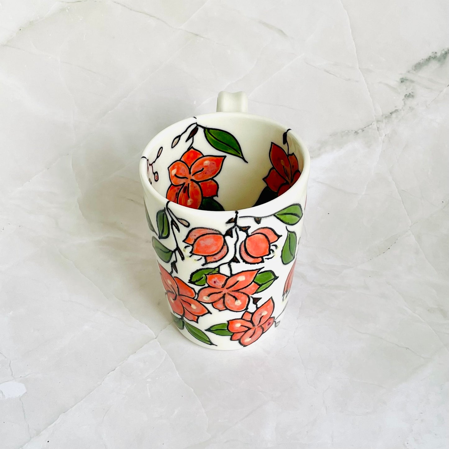 #11: Cup  - Bougainvillea design