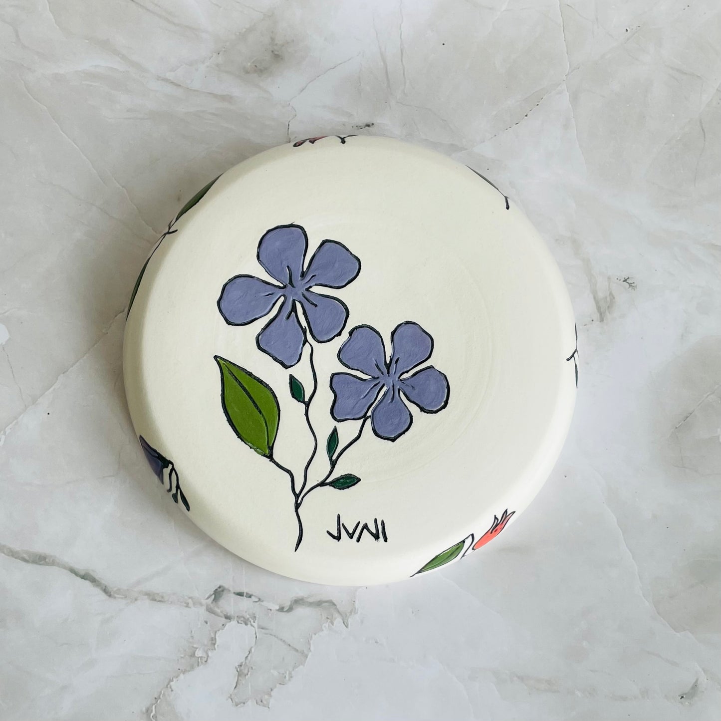 #30: Lunch plate  - Tibouchina design