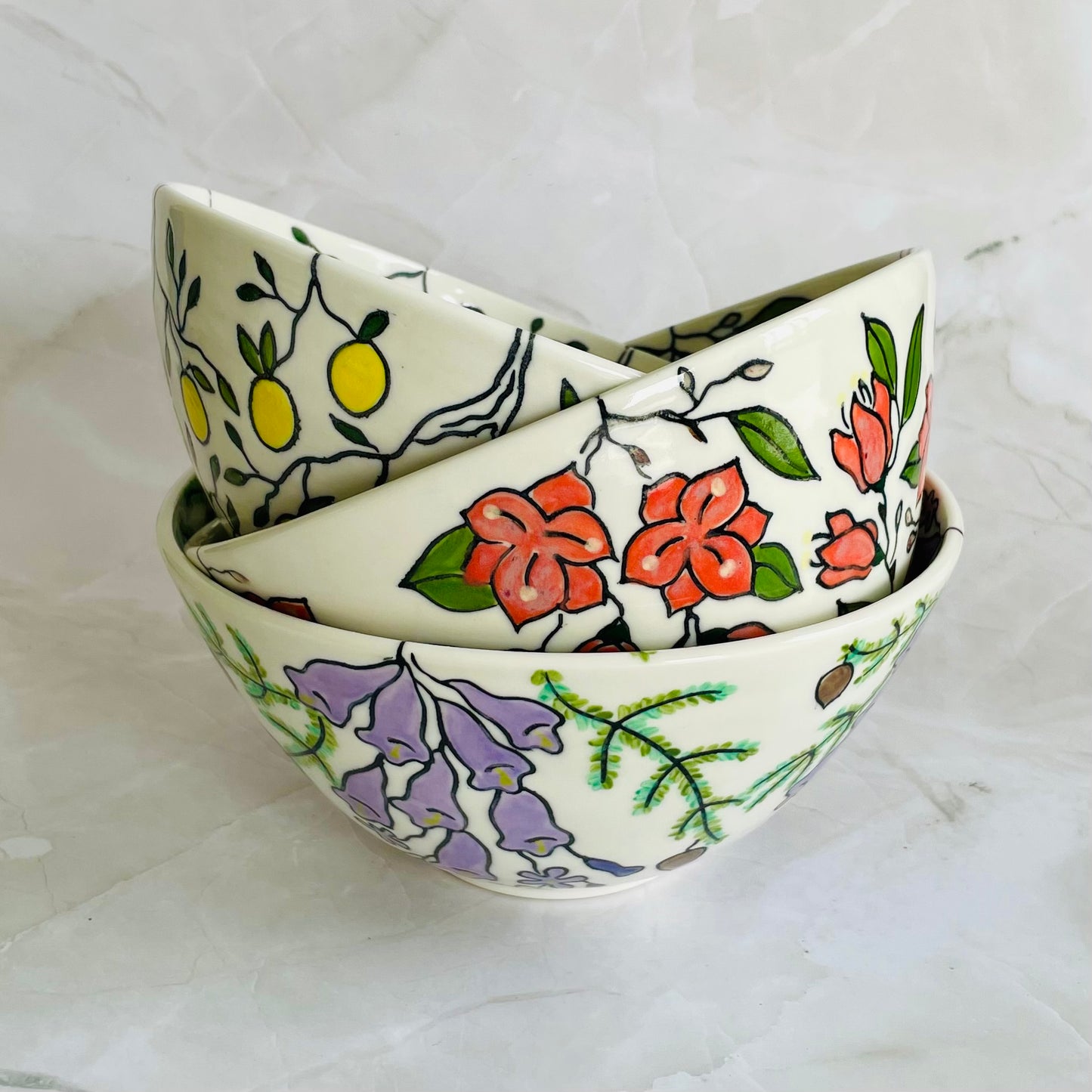 #36: Noodle bowl  - Jacaranda design