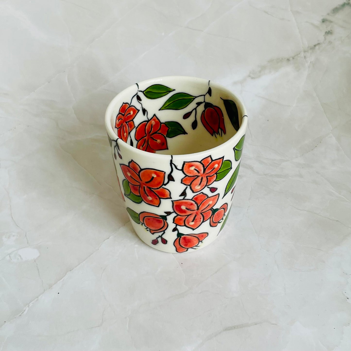 #20: Tumbler  - Bougainvillea design
