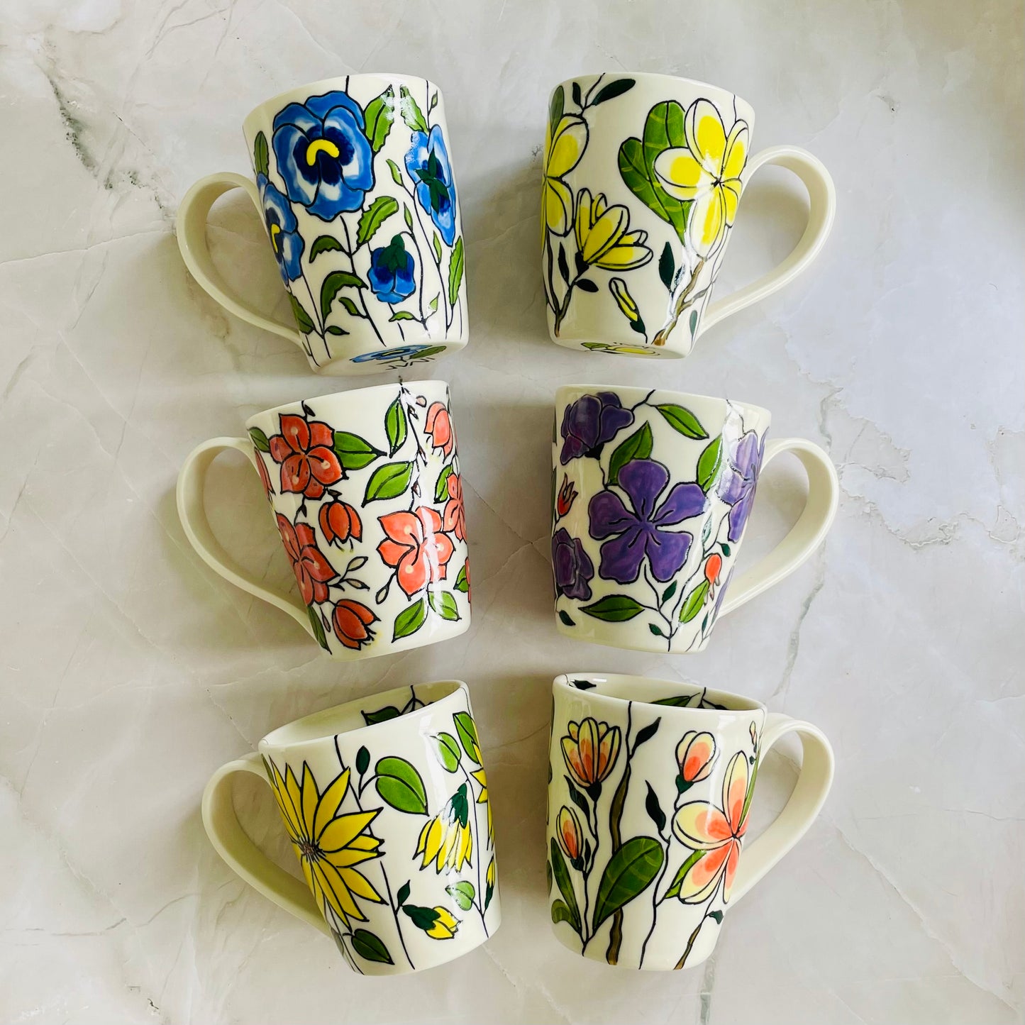 #16: Cup  - Tibouchina design
