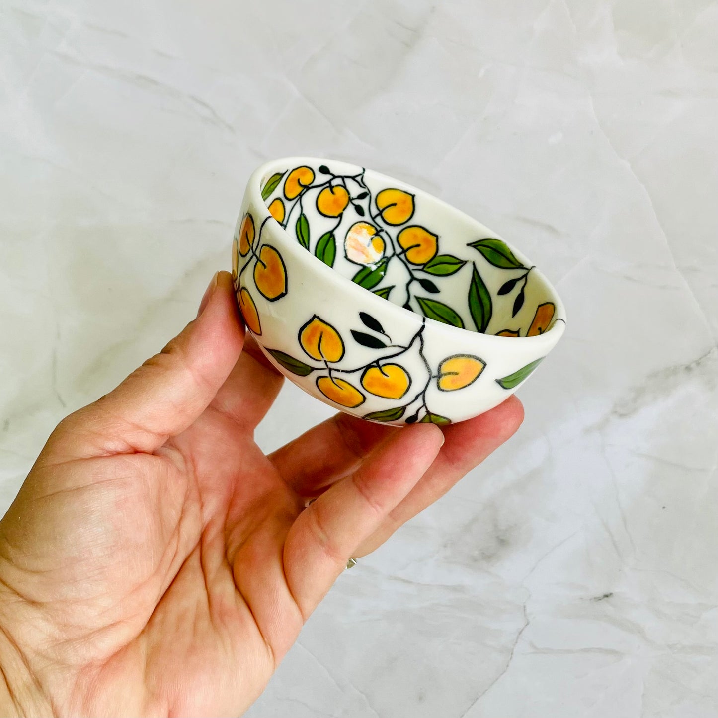 #44: Dipping bowl  - Peach design