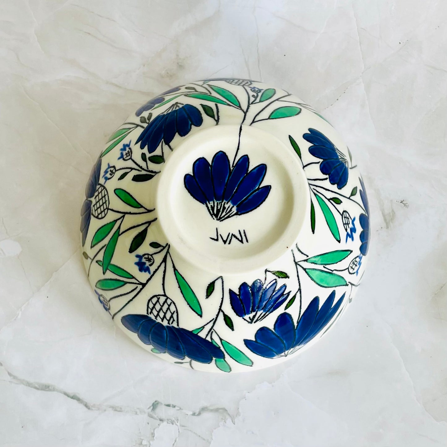 #31: Noodle bowl  - Blue coneflower design