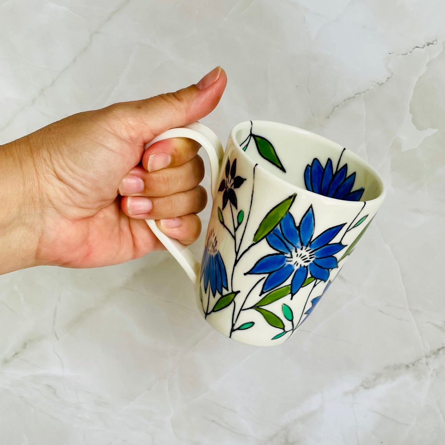 #14: Cup  - Blue coneflower design