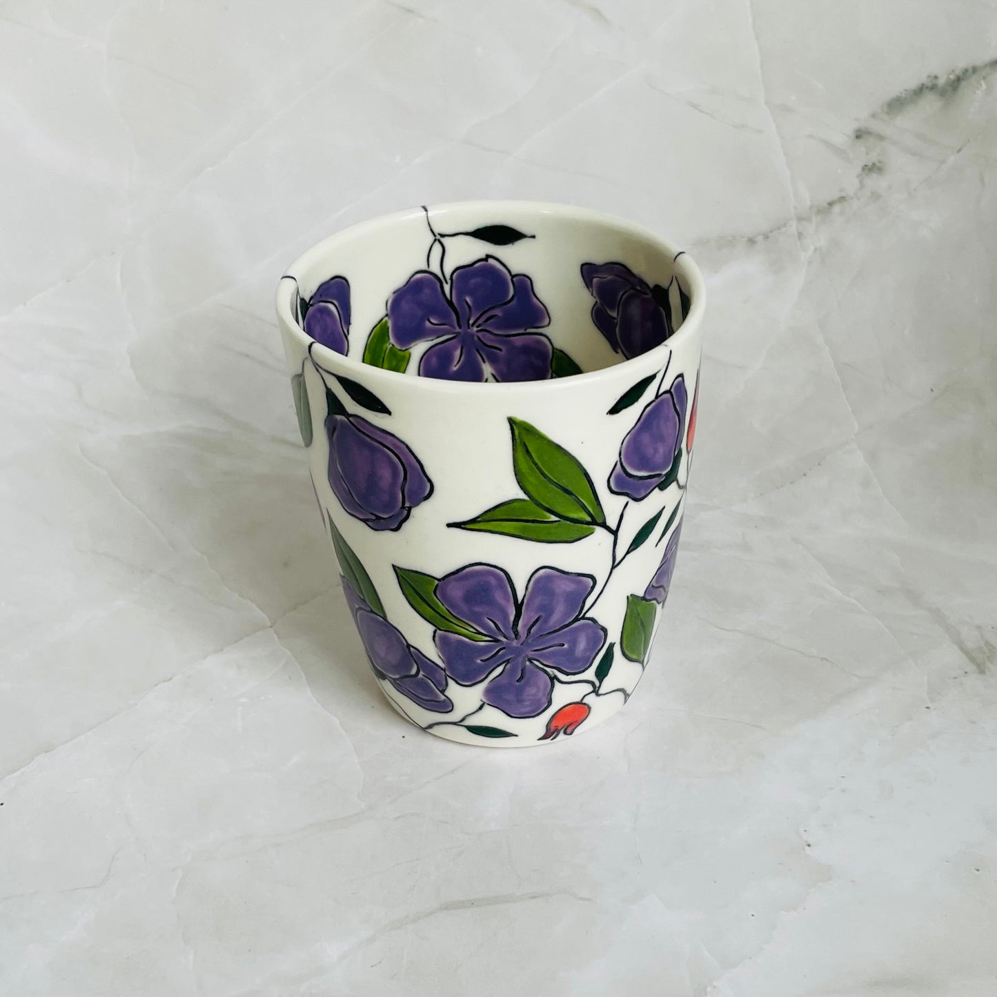 #21: Tumbler  - Tibouchina design