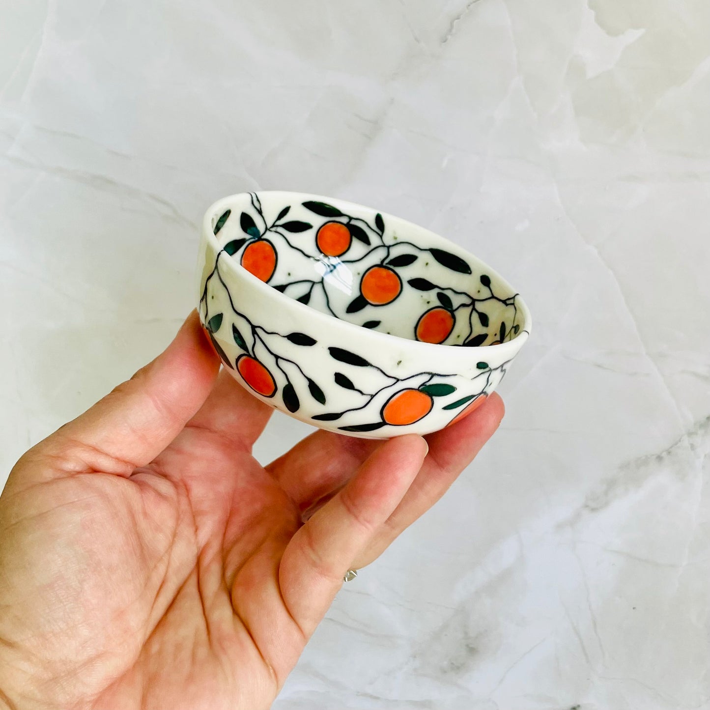 #42: Dipping bowl  - Orange design