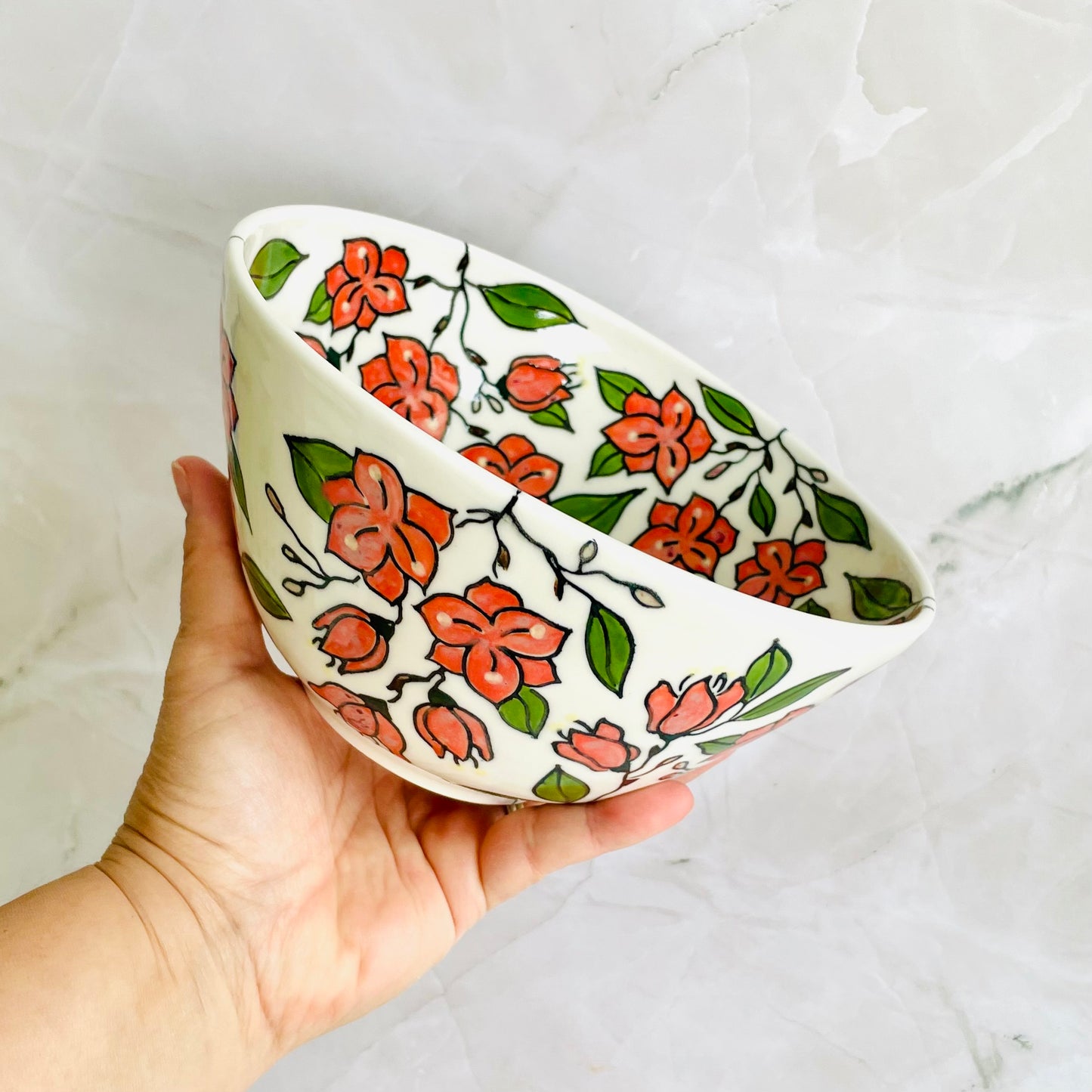 #35: Noodle bowl  - Bougainvillea design