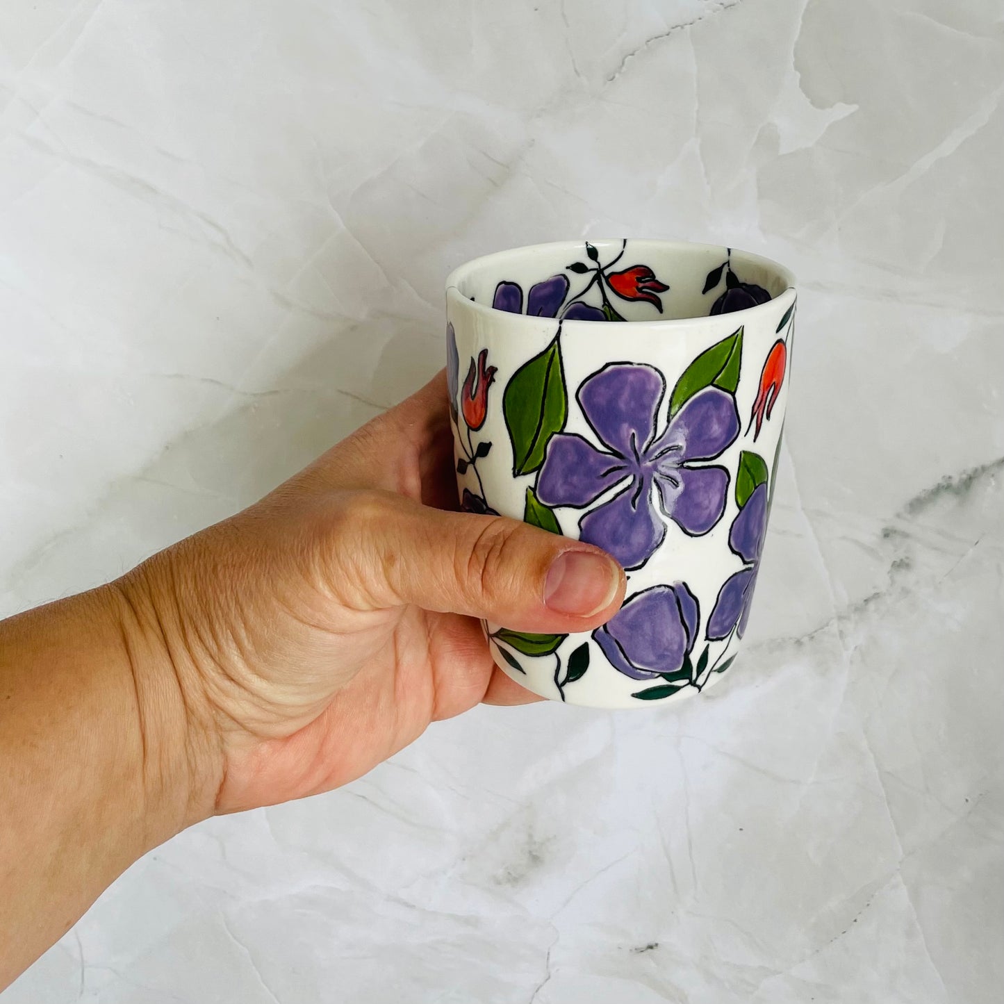 #21: Tumbler  - Tibouchina design