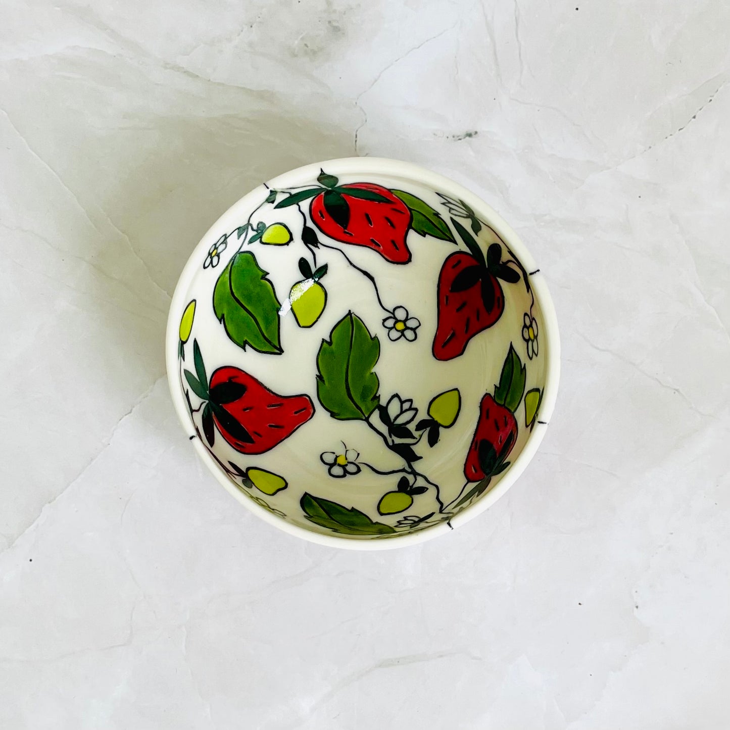 #39: Dipping bowl  - Strawberry design