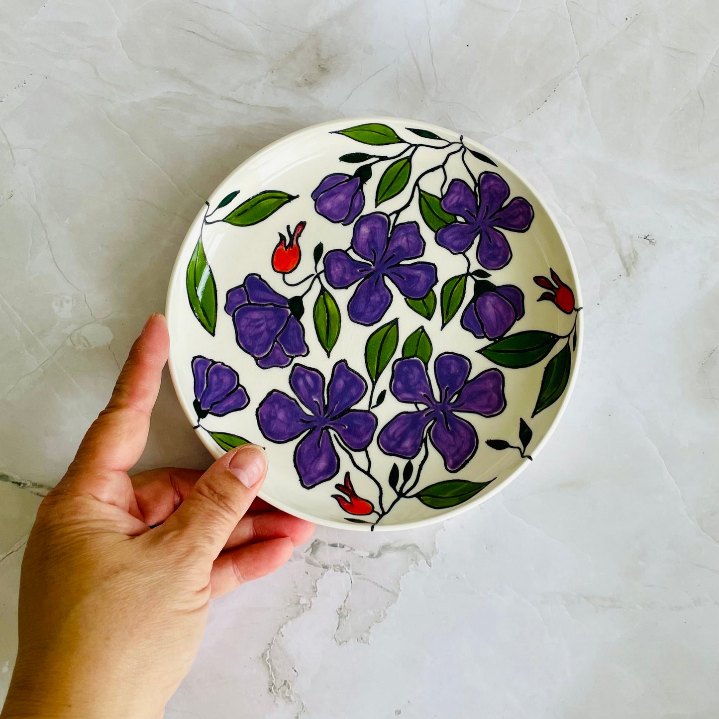 #30: Lunch plate  - Tibouchina design