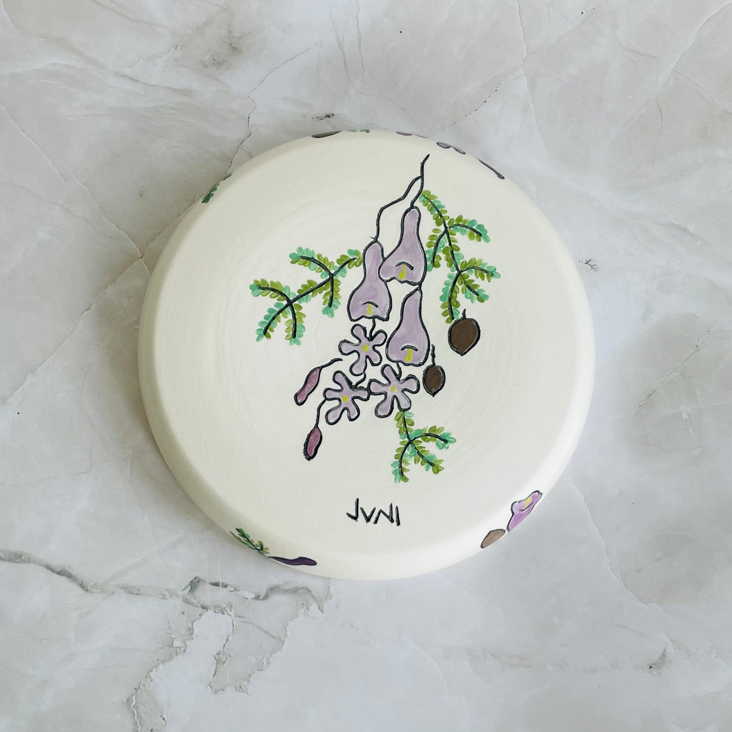 #27: Lunch plate  - Jacaranda design