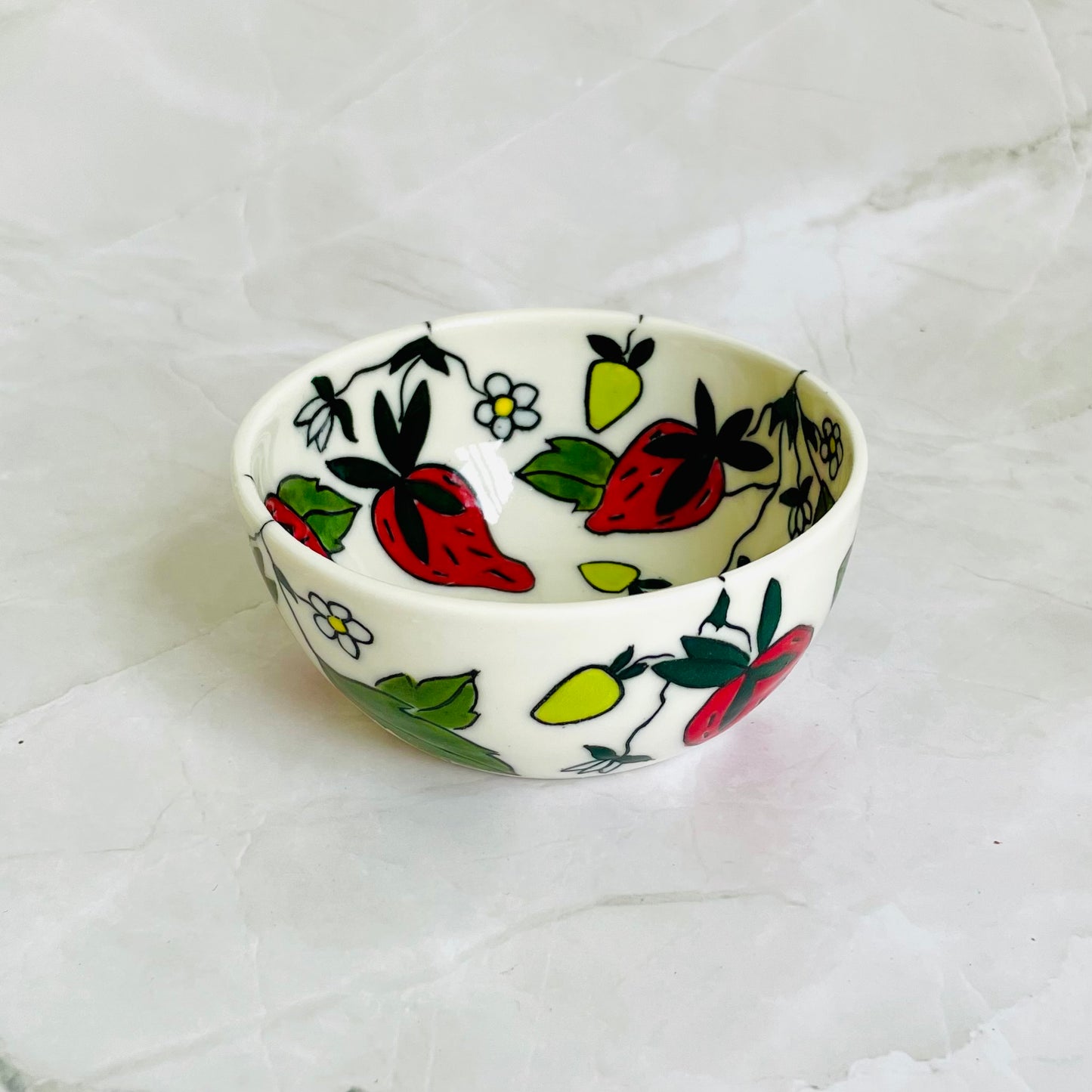#39: Dipping bowl  - Strawberry design